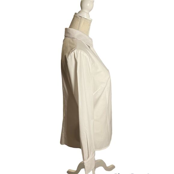 Worthington Stretch Button Up Blouse Long Sleeve Size 14 - Picture 2 of 4